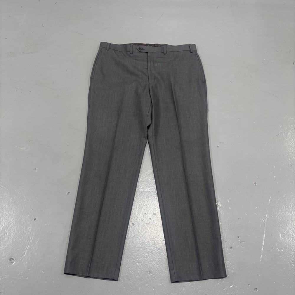 Lauren Ralph Lauren Mens Gray Flat Front Dress Pants 38x32 Straight Leg